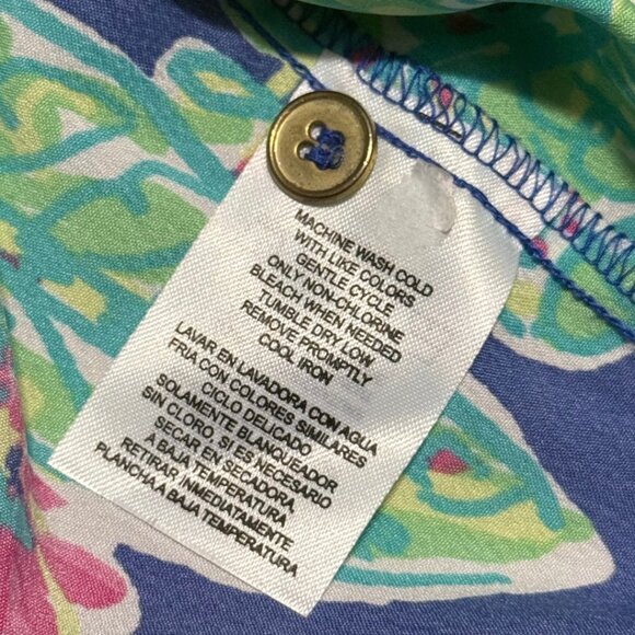 Caribbean Joe Women's Tropical Floral Button-Down Shirt Long Sleeve | Large - Picture 10 of 10